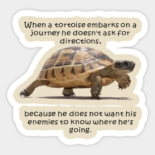 When A Tortoise Embarks On A Journey African Proverb Sticker